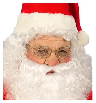 Produktbild von Brille mit runden Gläsern für Oma/Opa Kostüm, Weihnachtsmann, Nikolaus