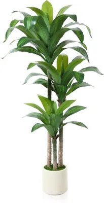 Image de Kazeila : Dracena artificiel 150 cm - Grande plante artificielle en plastique