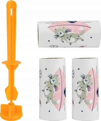 Image de Rouleau à linge compact 90 feuilles, élimine les poils d'animaux et les peluches, idéal pour les voyages et la maison
