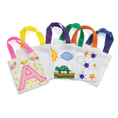 Produktbild von Colorations – Mini-Canvas-Tragetaschen, 24 Stück