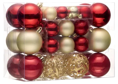 Immagine prodotto di Set di 50 palline natalizie nei colori rosso e oro