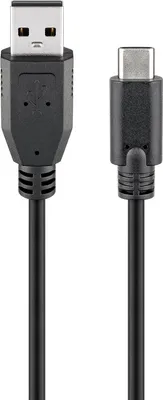 Produktbild von Goobay 55469, 3 m, USB C, USB A, USB 2.0, 0,48 Gbit/s, Schwarz