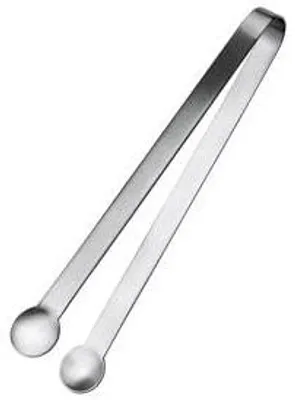 Suikertang, 13,5 cm, rostfreier Stahl, schwarz/stahl