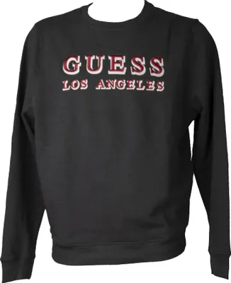Immagine prodotto di Felpa uomo GUESS maglia manica lunga girocollo invernale con logo ricamato articolo X1RQ30K9JY3, L, Cotone 54%,Poliestere 46%