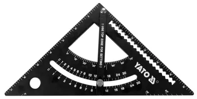 Produktbild von Yato YT-70782, Zimmermannswinkel, Schwarz, Aluminium, Zoll, Zoll, 17 cm