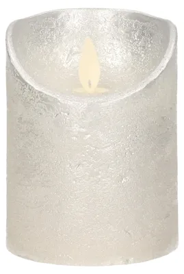 Produktbild von Anna's Collection Stumpfe Kerze - LED - silber - 10 cm