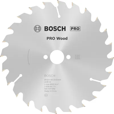 Produktbild von Bosch 1x PRO Wood Kreissägeblatt für Akku-Handkreissägen (für Weichholz, Hartholz, Ø mm, Professional Zubehör Handkreissäge)