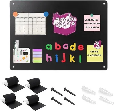 Productafbeelding van Zelfklevend Magneetbord met Aluminium Frame - Krasbestendig Whiteboard voor Keuken en Kantoor
