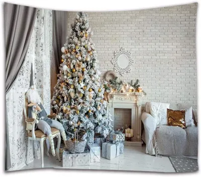 Productafbeelding van Wandkleed - Wandtapijt Kamerdecoratie - Muur Decoreren - Hoge Resolutie Print - 153 x 203 cm - Wit