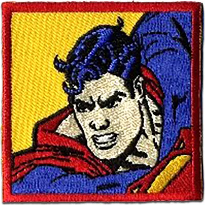 Produktbild von Superman Gesicht 1 - Aufnäher, Bügelbild, Aufbügler, Applikationen, Patches, Flicken, Zum Aufbügeln, Größe: 5,5 x 5,5 cm