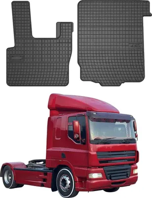 Zdjęcie produktu dla 2002-2025 DAF CF 65 /75/85 Dywaniki podłogowe gumowe czarne 2 szt