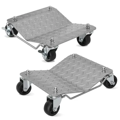 Produktbild von Eikuavons Rangierhilfe 2 Stück, 500 kg pro Plattform,Rad Rangierroller Rangierheber, Wagenheber für PKWs, Autos, LKWs, Traktoren, Mobile Reifenplattform
