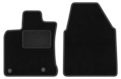 Produktbild von Velours-Fußmatten Vorne für Nissan Qashqai +2 2007-2013 (Crossover) – 2-tlg, Schwarz, passgenau – Wielganizator LUX