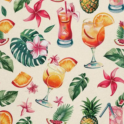 Image de OUTDOOR DECOSTOFFE OXFORD - Motif de cocktail | DX8460