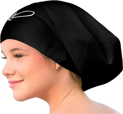 Productafbeelding van XXL Zwemmuts, waterdichte siliconen, voor lang haar, comfortabele loose fit, voor dreadlocks en vlechtjes