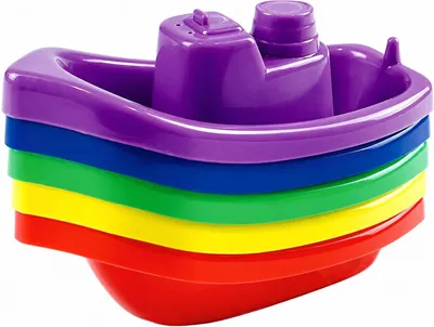 Productafbeelding van Bad speelgoed bootjes, 5 stuks, drijvend, voor in bad