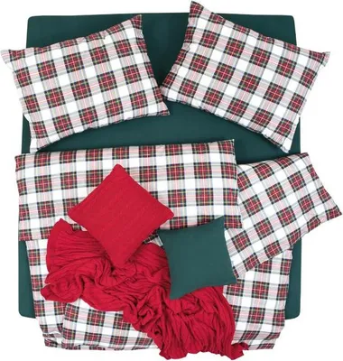 Obrázek produktu pro SCANquilt povlečení FLANEL kostka světlá 100% bavlna 140 x 200/70 x 90 cm