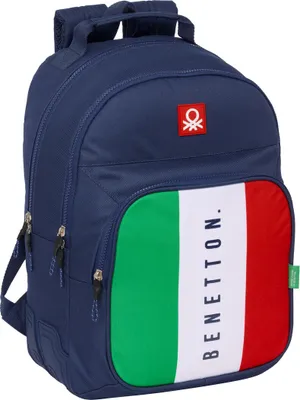 Produktbild von Schulrucksack Benetton Flag Marineblau 32 x 42 x 15 cm