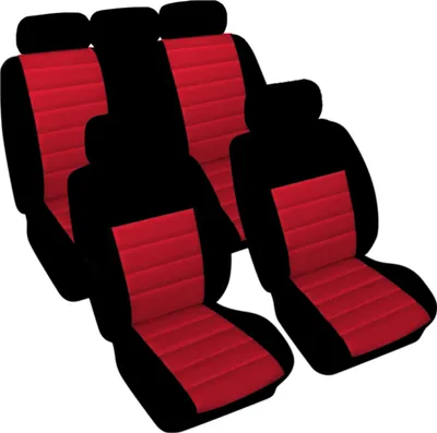 Produktbild von SB402 - Sitzbezug Set, für Fahrzeuge mit oder ohne Seitenairbag, Schwarz, Rot