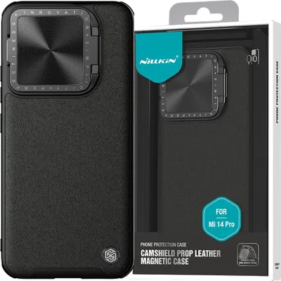 Image de Étui Nillkin Camshield Prop Cuir Magnetic Case Na Xiaomi 14 Pro - Czarne