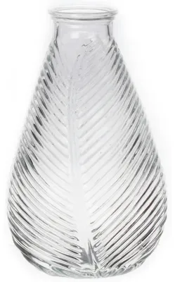 Produktbild von Bellatio Design Blumenvase - klar transparentes Glas - 14 x 23 cm - Vase