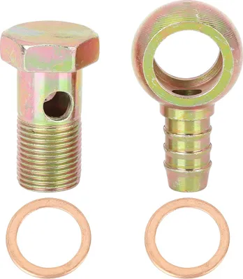 Image de 18mm Banjo Boulon Rondelle Kit Métal Bronze Tone pour Voiture Moto