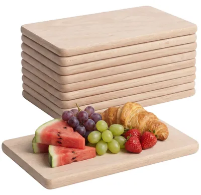 Immagine prodotto di Set di 10 sottopiatti per la colazione in legno, dimensioni 24 x 14 cm