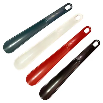 Produktbild von Schuhlöffel Klein 4er Set Kunststoff Weiß Rot Grün Schwarz 25 cm