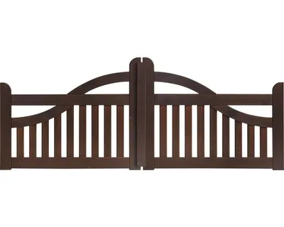 Produktbild von Doppeltor Konsta Bogen ohne Schloßfräsung 300 x 95 cm braun
