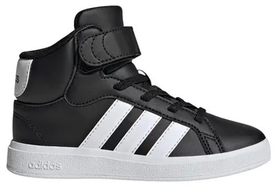 Imagen del producto de adidas Grand Court Mid, color negro y blanco (talla para jóvenes), modelo EU 28