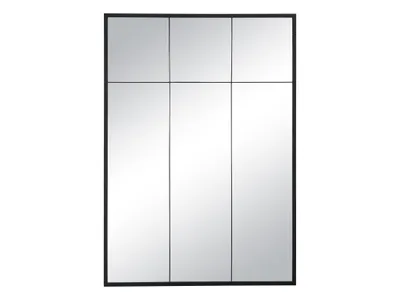 Produktbild von Spiegel Fenster Industriell - Eisen - 105 x 150 cm - Schwarz - BELLAGIO