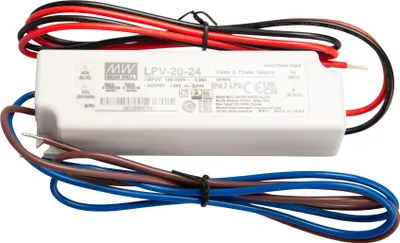 Zdjęcie produktu dla MEANWELL LPV-20-24 Zasilacz instalacyjny 20W 24V DC