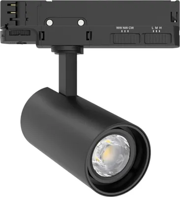 Produktbild von 3-Phasenstromschiene LED-Strahler 20W Fasano CCT Wählbar Dimmbar Schwarz 2700K - 3200K - 4000K Wählbar
