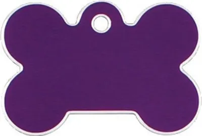 Produktbild von Adressanhänger mit Gravur - Knochen groß - lila mit Silberrand