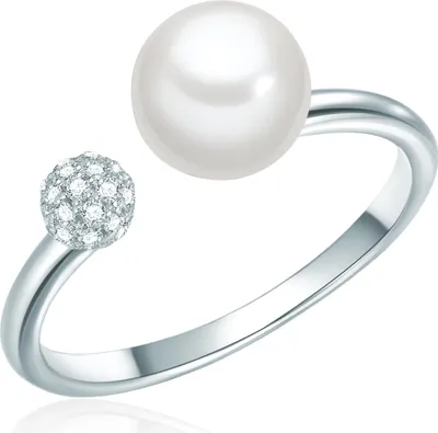 Produktbild von Valero Pearls Ring Sterling Silber Zirkonia Süßwasser-Zuchtperle 50100020 50