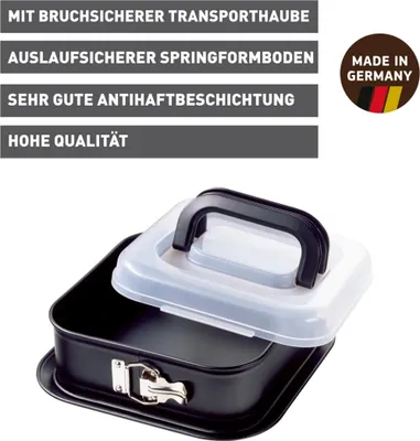 Produktbild von KAISER Inspiration Springform quadratisch 24 x 24 cm mit Haube
