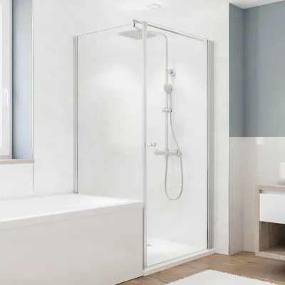 Produktbild von BREUER Badewannen-Seitenwand für Drehtür FARA 5 90 x 168 cm Profil chrom Klarglas Reversibel
