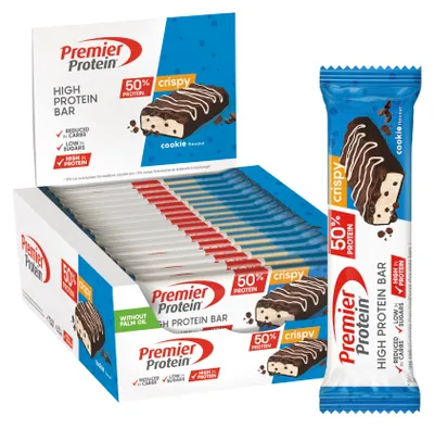 Produktbild von Premier Protein 16x40g Energieriegel High Protein Bar 50% Cookie Crispie
