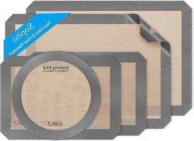 Produktbild von Famanu Silikon Backmatte 5 Stück - Antihaftbeschichtung - Grau