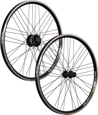 Produktbild von 26 Zoll Laufradsatz Airtec1 Shimano Nabendynamo DH-3N30 - Cues QC400 schwarz