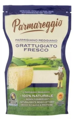 Image de Parmigiano Reggiano râpé, marque Parmareggio, 100 g