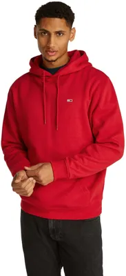 Produktbild von Tommy Jeans Herren Hoodie Regular Fit Flag Fleece mit Kapuze, Rot (Red Hot), XS