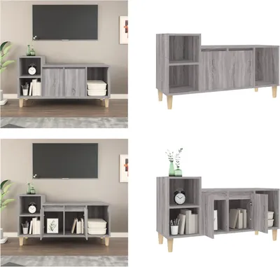 Produktbild von vidaXL TV Schrank Grau Sonoma 100x35x55 cm Holzwerkstoff - TV-Schrank - TV-Schränke - TV-Möbel - TV-Ständer