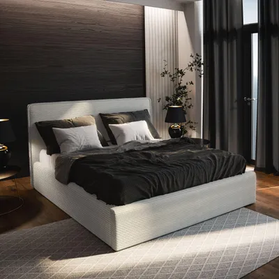 Produktbild von Masseno Polsterbett PARMA 140x200 cm, Polsterbett mit Bettkästen -Beige, LINCOLN 83