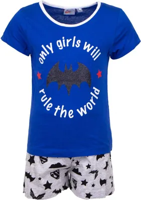 Immagine prodotto di Batman shortama set pigiama corto in cotone pigiama estivo per bambini 10 anni blu