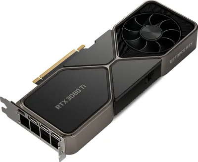 A product shot of a graphics card.