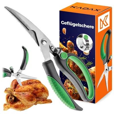 Produktbild von KADAX Geflügelschere "Fontan", aus Edelstahl, Küchenschere für Geflügel, Fisch, Meeresfrüchte, 25 cm