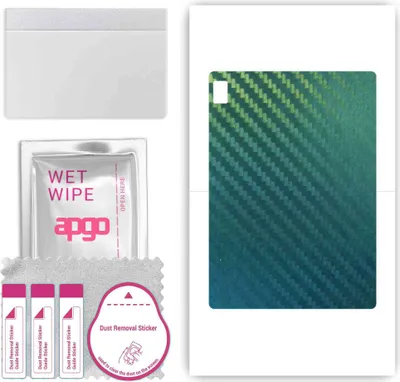 Produktbild von apgo Rückseite Schutzfolie, Skin, kompatibel mit TCL NXTpaper 12 Pro, Hinten Displayschutzfolie aus Vinylfolie, kratzfest, einfache Montage - Kohlenstoff-Chamäleon CAKA1