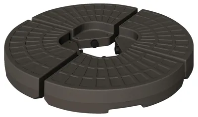 Produktbild von Sonnenschirmgewichte 4-teilig Bodenkreuz befüllbar mit Sand 25 kg Wasser 17 kg HDPE wetterbeständig Kaffee 100 x 100 x 10,5 cm