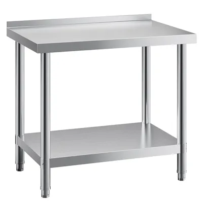 Produktbild von Edelstahltisch Edelstahl Arbeitstisch Küchentisch Gastro Tisch Zubereitungstisch 90 x 60 x 80cm
